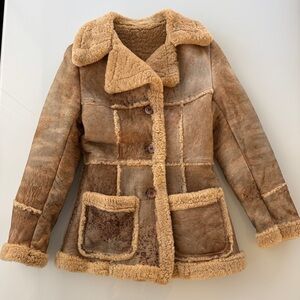 Authentic vintage shearling (sheepskin) jacket